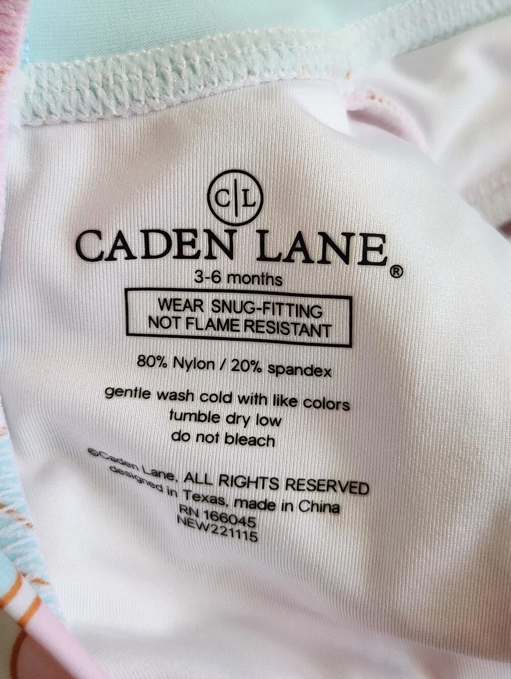 Baby Girl CADEN LANE Swim Suit Size 3-6 Months